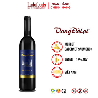 Vang Đàlạt Premium Red Wine Ladofoods 750ml