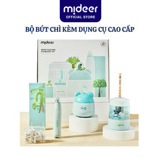 Bộ gọt bút Chì tự động kèm tẩy Cao Cấp Mideer Artist Electric Stationery dụng cụ học tập dễ thương Cho Bé