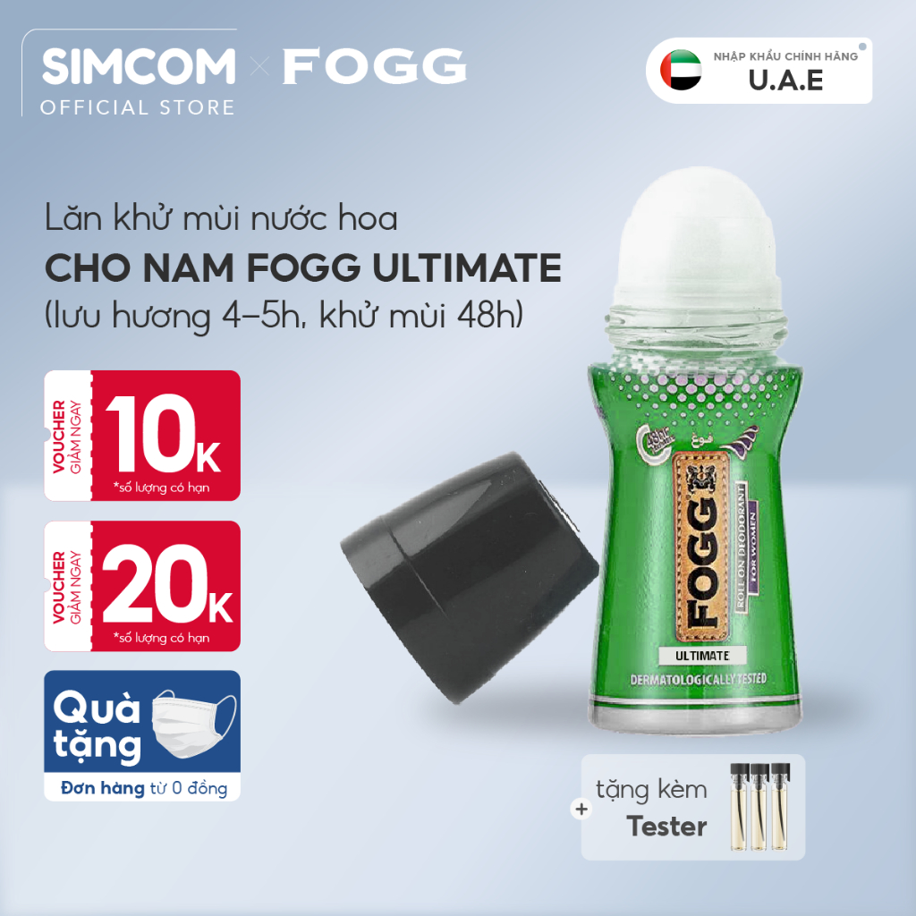 Lăn khử mùi FOGG Ultimate 50ml hương nước hoa,chuyên khử mùi nam,lăn vào nách giảm mùi hôi,mùi cơ thể,giảm thiểu mùi nác