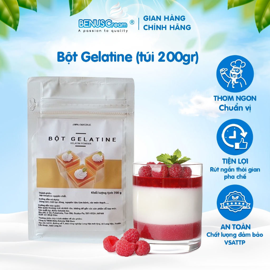BỘT GENLATINE - Bột Gelatine