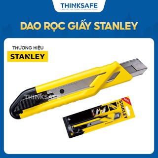 Dao rọc cáp cán vàng Stanley 10-265 18mm, thép không gỉ, tay cầm nhựa Dao rọc giấy - Thinksafe