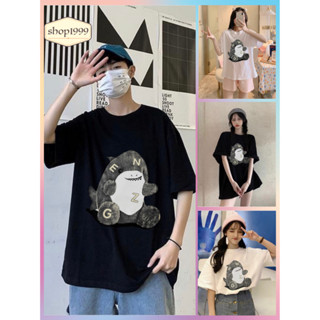 Áo Thun CÁ MẬP BABY SHARK Tay Lỡ From Rộng Unisex - Áo Phông SHOP1999 Cho Nam Nữ Hội Nhóm