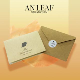 Thiệp giấy handmade AN Leaf trang trí tặng kèm sinh nhật dịp lễ