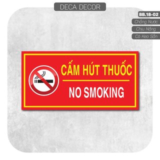 Decal Cảnh Báo Cấm Lửa - No Fire chống nước dán trang trí tường, quán cà phê, quán ăn, khách sạn. BB18