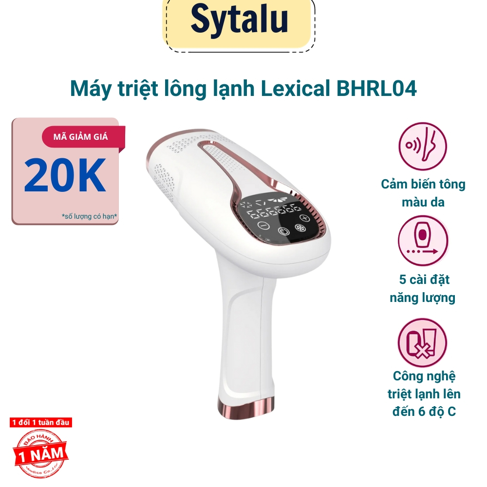 Máy triệt lông lạnh Lexical triệt lạnh lên đến 6 độ C BHRL04, công suất 36W - BH 12 tháng - Sytalu
