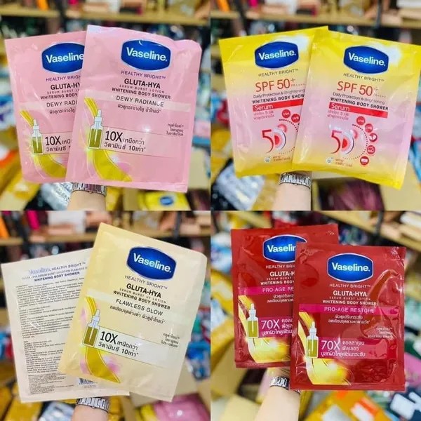 Hàng Có Sẵn - Kem Tắm Trắng X10 Vaseline Tinh chất SPF 50+