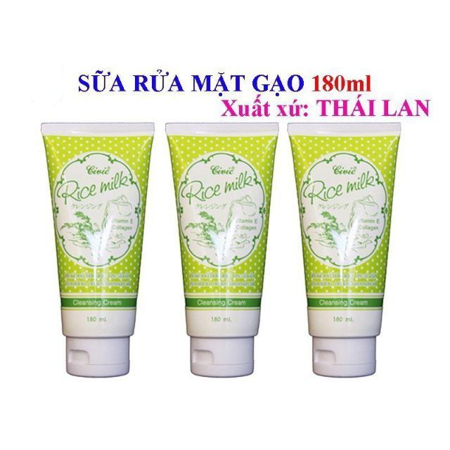Sữa Rửa Mặt Cám Gạo Thái Lan 180ml