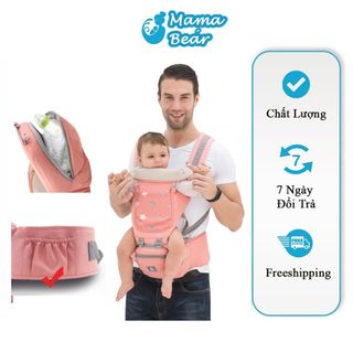 Địu Em Bé Chống Gù Nhiều Tư Thế Có Ghế Ngồi Cotton Thoáng Khí Cho Bé Từ 0 Đến 36 Tháng Tuổi Địu Em Bé Có Đỡ Cổ An Toàn