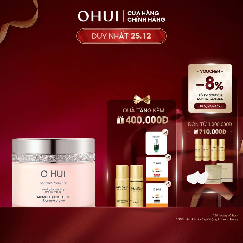 [Mã COSLUX09 giảm 120K đơn 1500K] Kem tẩy trang dưỡng ẩm OHUI Miracle Moisture Cleansing Cream 200ml