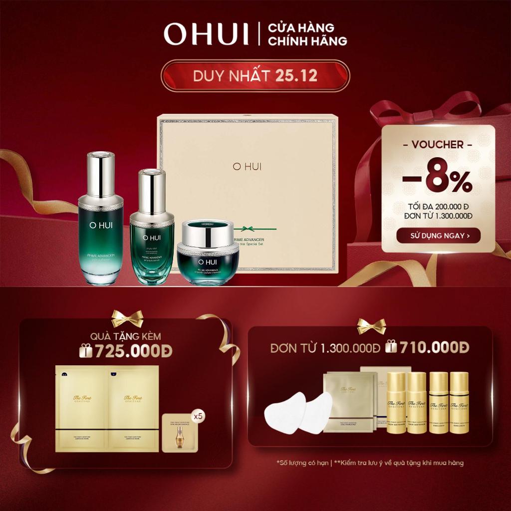 Bộ 3 món ngăn ngừa lão hóa sớm OHUI Prime Advancer Ampoule set 145ml