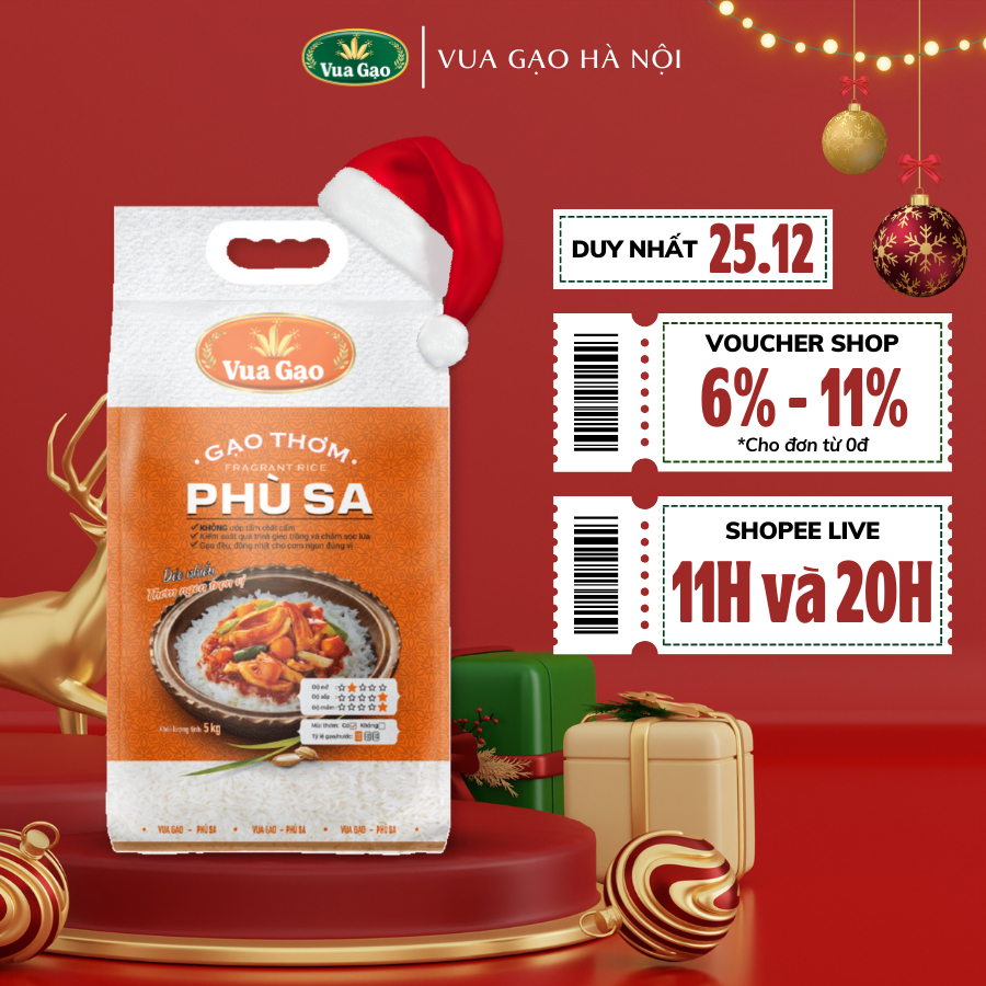 Gạo Thơm Phù Sa ST21 5kg - Thương Hiệu Vua Gạo