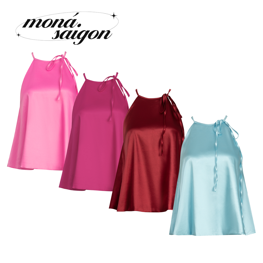 Áo yếm nữ mặc Tết hai dây cột nơ MONÁ - TẤM
