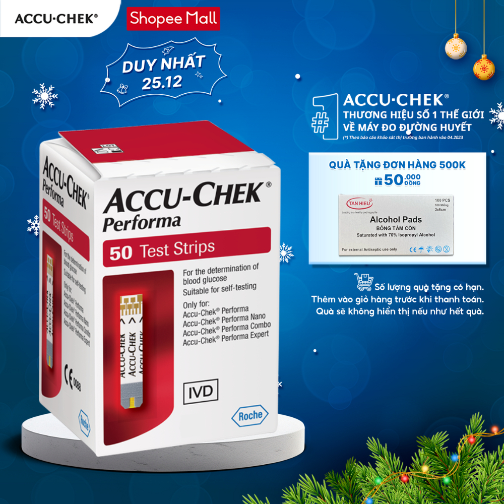 Hộp 50 Que Thử Đường Huyết ACCU-CHEK® Performa