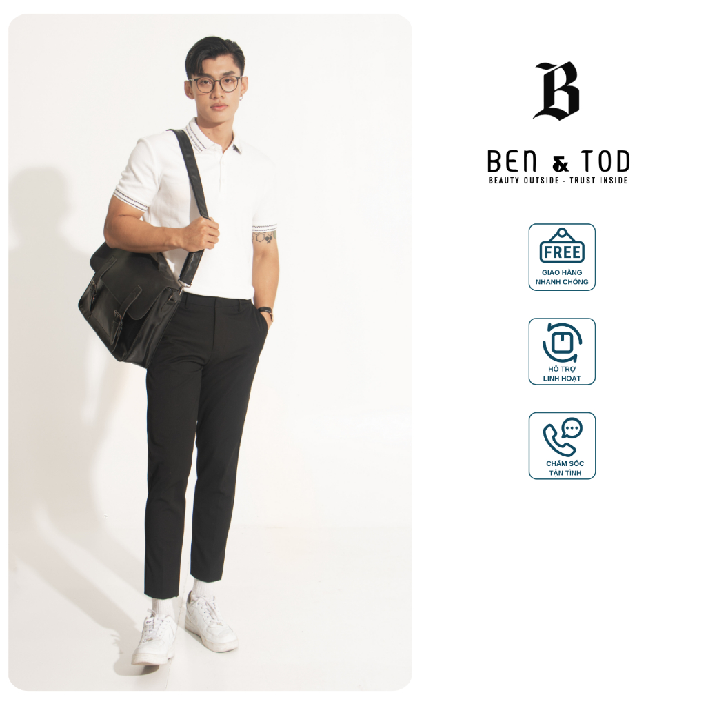 Quần Tây Nam BEN & TOD x S.CONCEPT trơn nam tính co giãn basic năng động