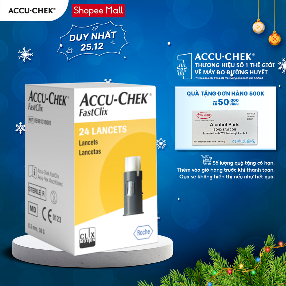 Kim Chích Máu ACCU-CHEK® FastClix Dùng Cho Máy ACCU-CHEK® Guide & Performa