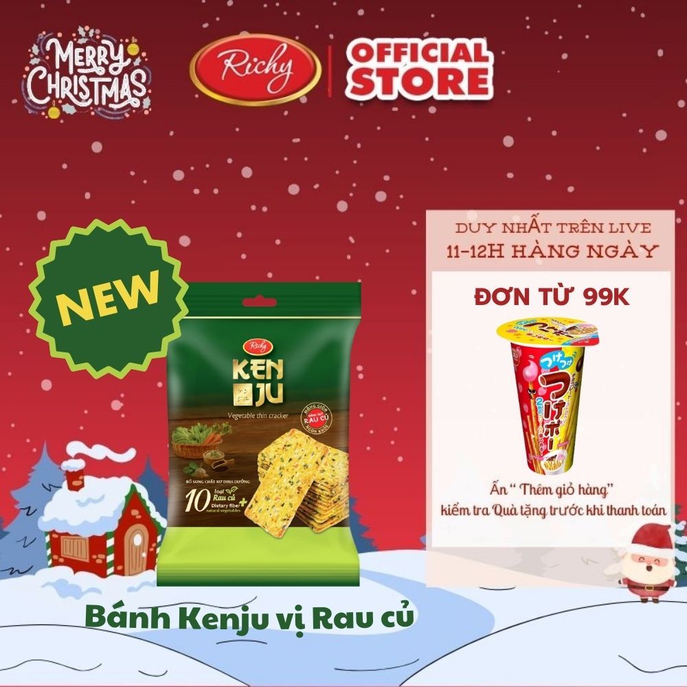Bánh quy Kenju Richy vị rau củ túi 192g
