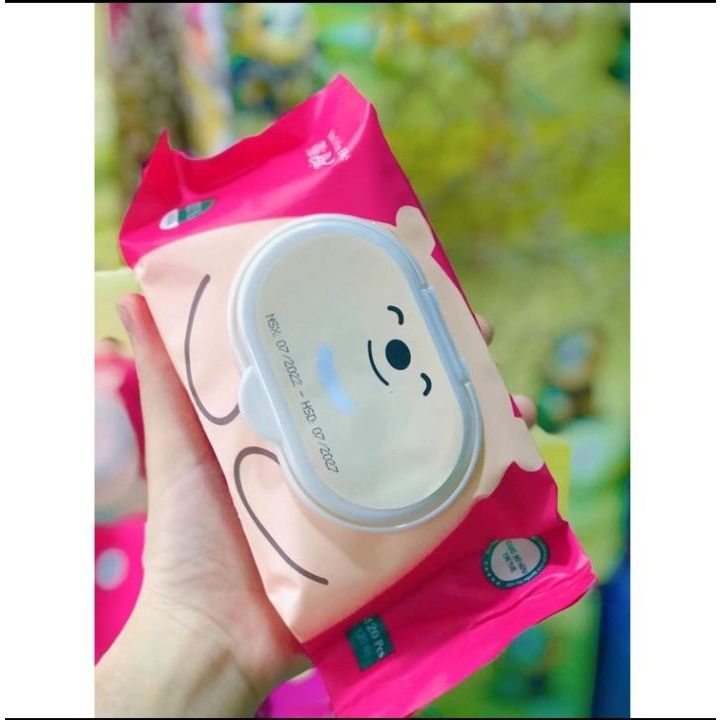 1 Thùng (10 Gói) Khăn Ướt Phú Đạt Gấu Béo - NHÀ CỦA SÓCC