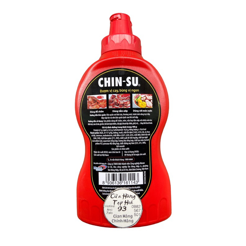 Tương ớt CHIN-SU Chai 500/250g