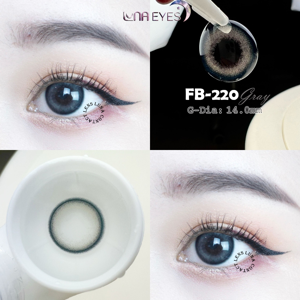 [1 year] Kính áp tròng LUNA EYES FB-220 GRAY - Lens size nhỏ