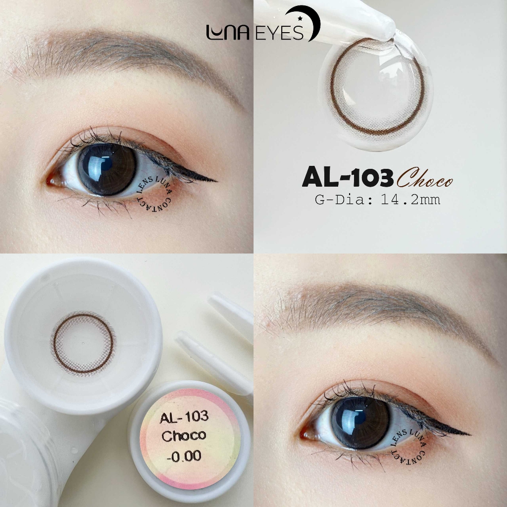 Kính áp tròng LUNA EYES AL-103 CHOCO - Lens size vừa