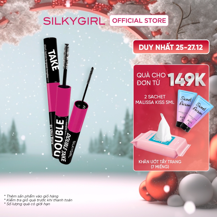 Mascara Chuốt Mi 2 Đầu Silkygirl Double Take Waterproof Duo 10g