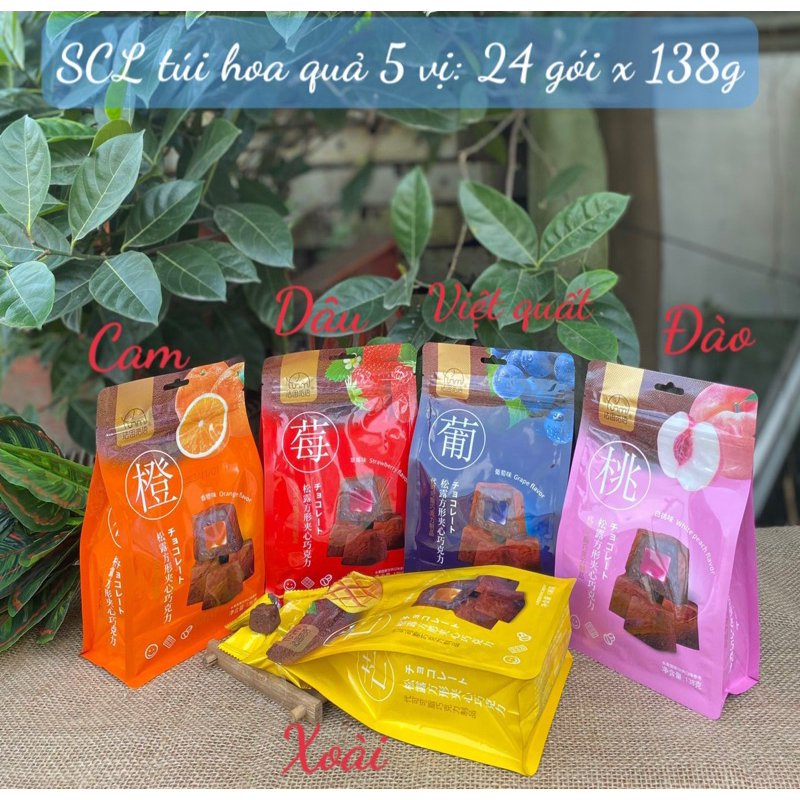 Socola nhân hoa quả nhiều vị max ngon