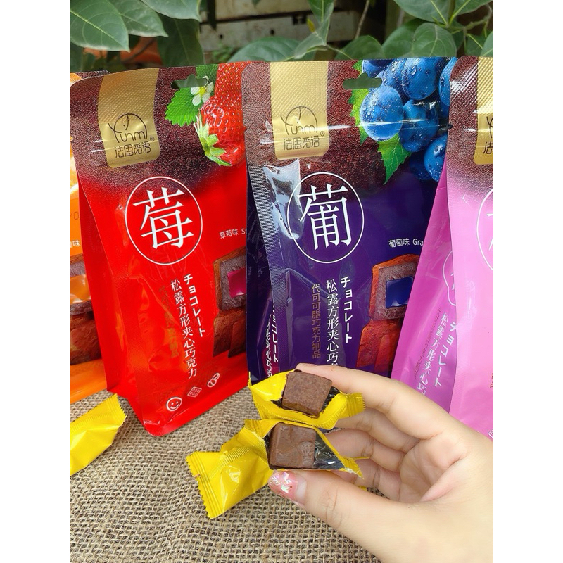 Socola nhân hoa quả nhiều vị max ngon