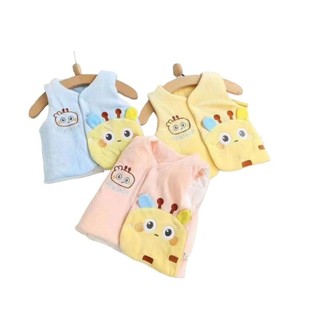 Áo gile trần bông cho bé từ 5 -11kg hình thú dễ thương