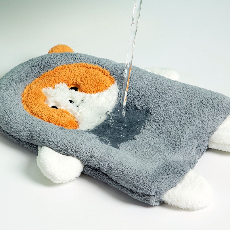 Khăn Lau Tay Nhà Bếp Bông Mềm, Siêu Thấm Hút nhanh khô treo tường, hình con vịt, mèo- T2CMALL