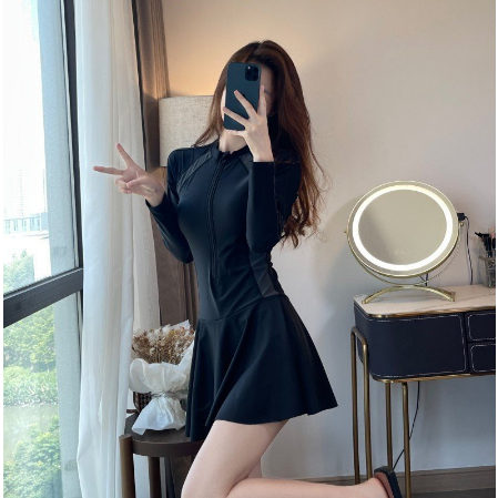 [Size M, L, XL] Đồ bơi nữ liền mảnh phối váy che bụng bikini đi biển đi bơi học bơi kín đáo VATIXA BKN138 | BigBuy360 - bigbuy360.vn