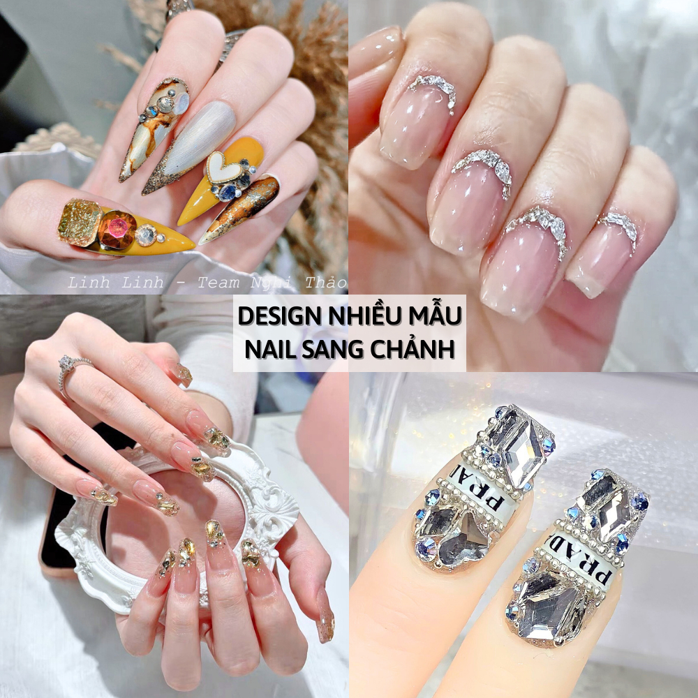 Đá khối nail chân bằng mix 100 viên size to NGHI THẢO