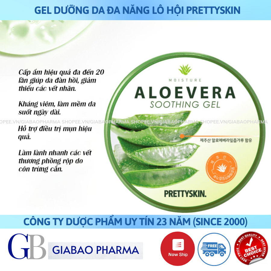 Gel dưỡng da đa năng lô hội Prettyskin 300ml