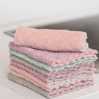 Khăn lau đa năng bếp, bát đĩa, cốc chén thấm nước chống dính dầu mỡ hai mặt 2395 Tiện ích 99
