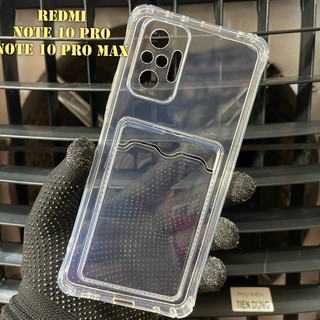 Ốp Lưng Redmi Note 10 Pro Dẻo Trong Chống Sốc Gù Bảo Vệ Camera Có Khe Ví Đựng Thẻ Card, Hình Ảnh Tự Thiết Kế