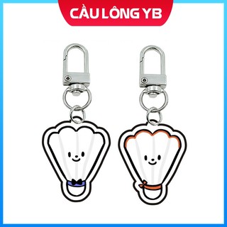 Móc khóa cầu lông in hình móc khóa cài treo trang trí đeo cặp sách, tăng bạn