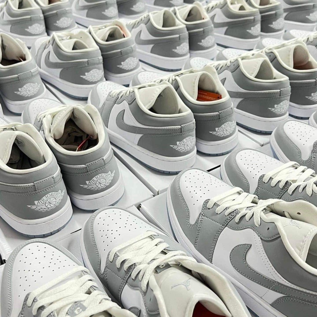 [ CHÍNH HÃNG ] Giày Nike Air Jordan 1 Low Wolf Grey