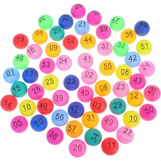 4CM Bộ bóng xổ số quay lô tô, bốc thăm trúng thưởng | Banh đánh số nhiều màu sắc | Bóng lồng cầu quay số may mắn sự kiện