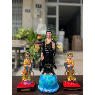 Tôn tượng hai cô tiên hầu quạt 25cm