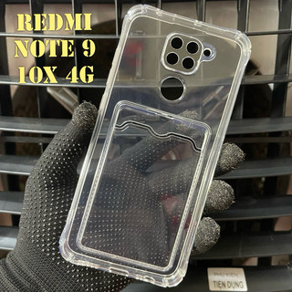 Ốp Lưng Redmi Note 9 / Redmi 10x 4G Dẻo Trong Chống Sốc Gù Bảo Vệ Camera Có Khe Ví Đựng Thẻ Card, Hình Ảnh