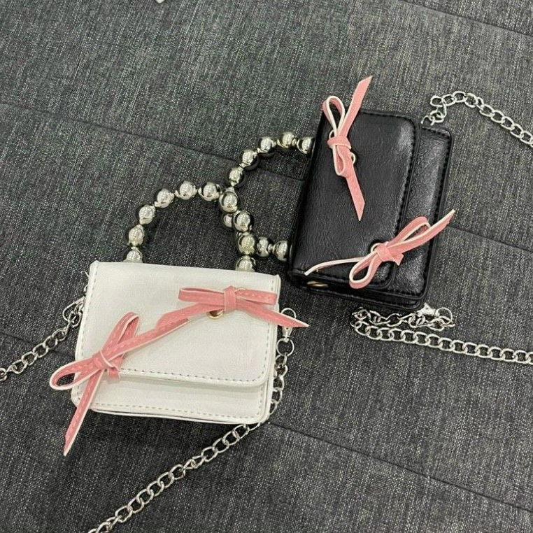 Túi xách nữ, túi đeo chéo thời trang công sở Hàn Quốc đeo chéo hot trend _ BAG MINI đính nơ quai ngọc | BigBuy360 - bigbuy360.vn