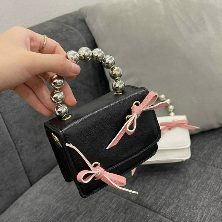 Túi xách nữ, túi đeo chéo thời trang công sở Hàn Quốc đeo chéo hot trend _ BAG MINI đính nơ quai ngọc | BigBuy360 - bigbuy360.vn