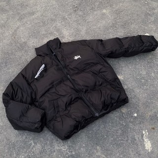 Áo phao stussy puffer jacket black best quality version | hype streetwear.
