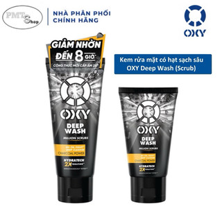 Kem Sữa Rửa Mặt OXY Deep Wash Scrub Formula 100g 50g Có Hạt Làm Sạch Sâu Giảm Nhờn Tút Sáng Da