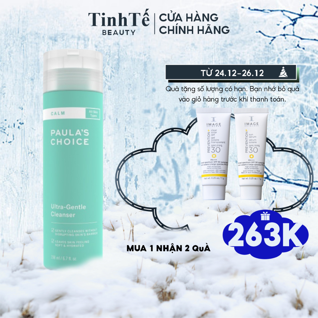 Sữa rửa mặt dịu nhẹ cho da nhạy cảm Paula's Choice Calm Ultra-Gentle Cleanser 198ml