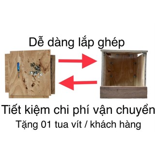 Ổ gà đẻ vách gỗ sàn lưới, dạng treo, tự lắp ghép