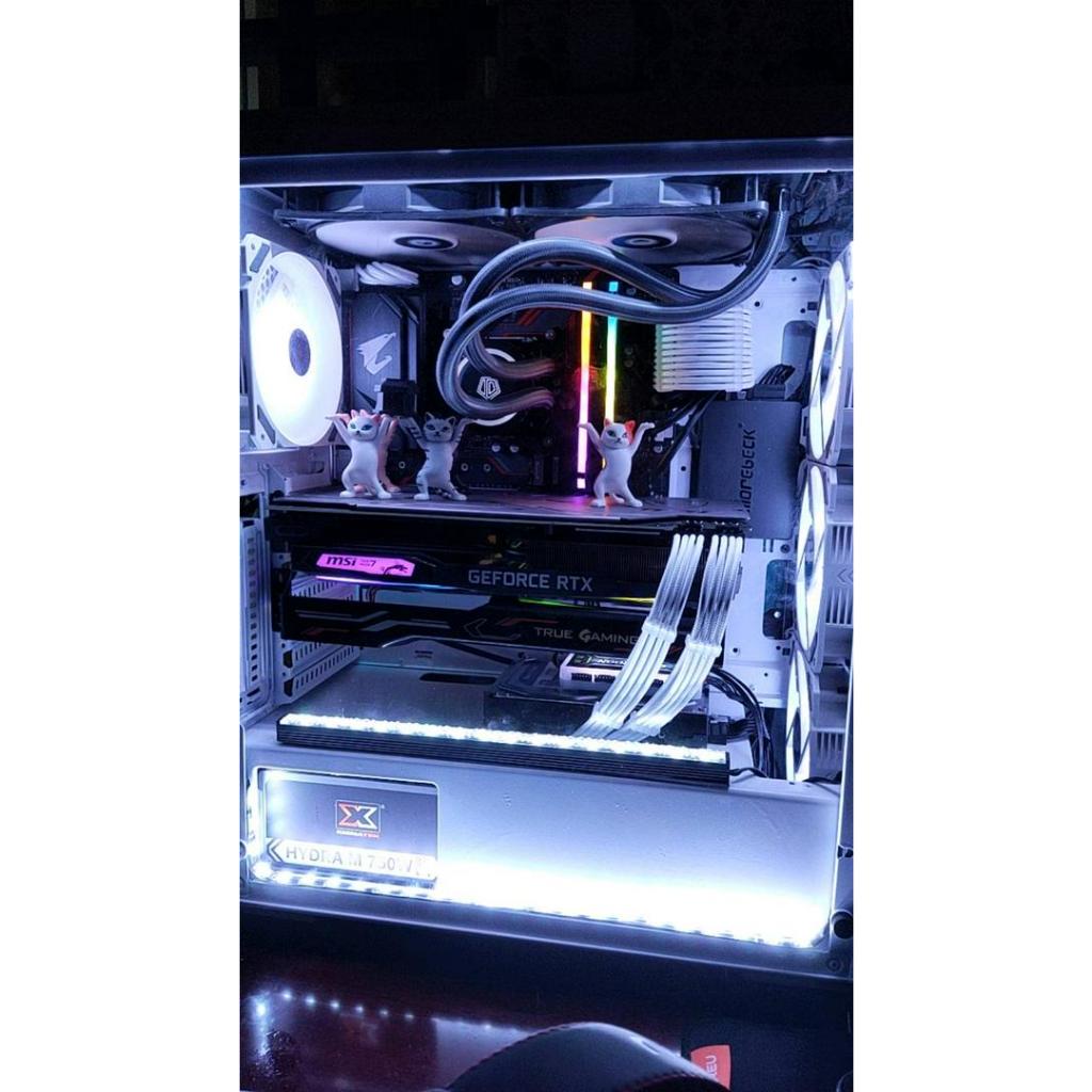 Dây nguồn bọc lưới nối dài 24Pin- 8Pin-6Pin 4Pin lõi 18AWG  - Full Trắng