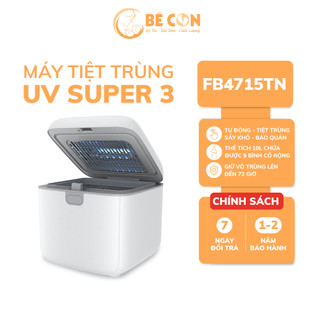 Máy tiệt trùng bình sữa fatzbaby, máy tiệt trùng sấy khô UV Super 3 fb4715