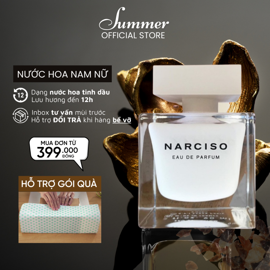 Nước hoa Nữ Narciso Rodriguez Pure Musc For Her EDP Trắng 90ml dáng lùn - Storenuochoa