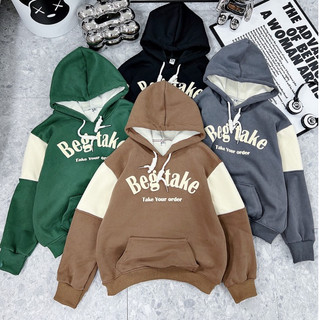 Áo nỉ hoodie lót lông nhung cho bé trai size đại begtake