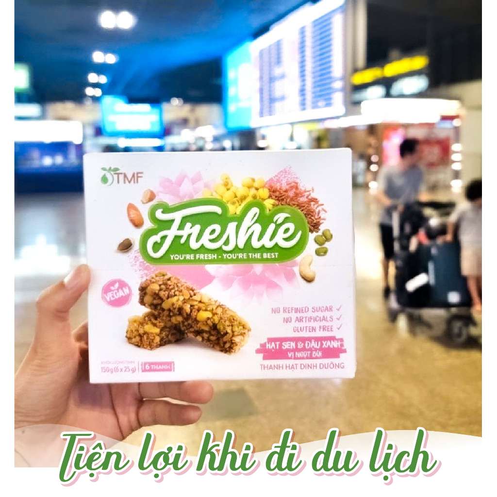 Thanh gạo lứt mix hạt dinh dưỡng Freshie 150g TÂM MINH FOODS granola bar thuần thực vật